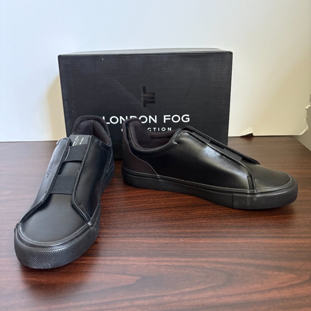 LONDON FOG Francis Low Slip-On Sneakers Shoes Dadcore Smart Casual Black 8.5